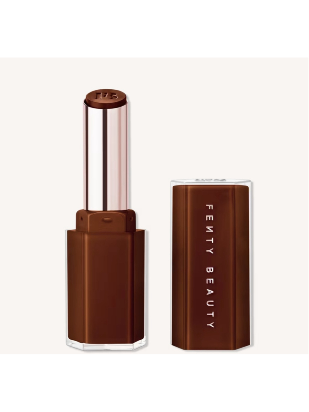 New Fenty Lipstick, Glossy Brown Hot Chocolit, Gloss Bomb Stix